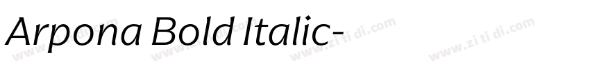Arpona Bold Italic字体转换